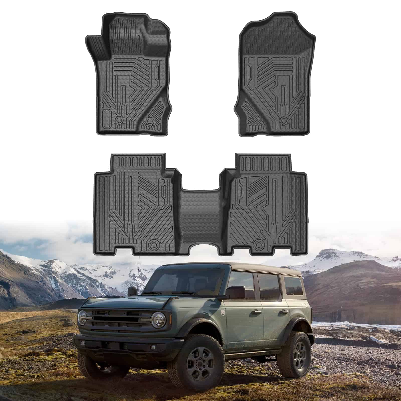 Tapete de piso Mixsuper para Ford Bronco 2021-2025, solo se