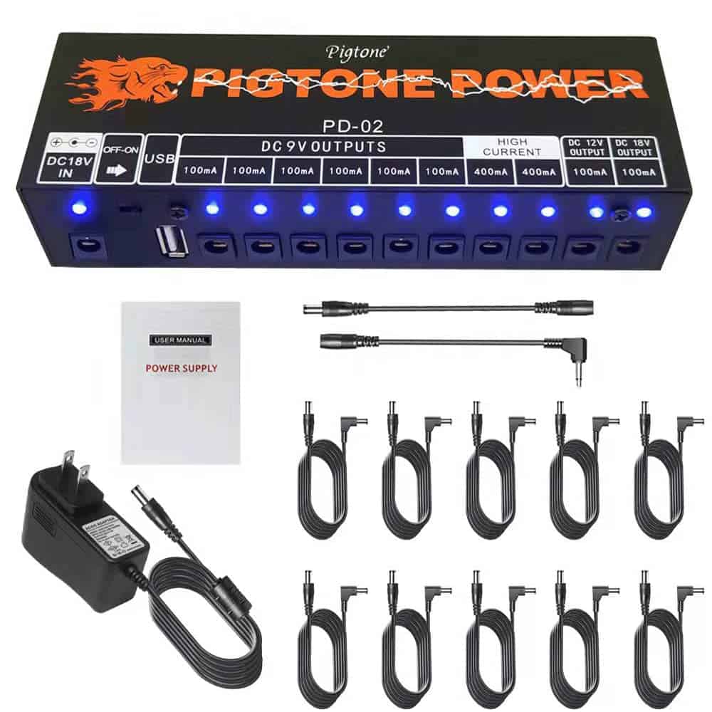 Fuente de Alimentación para Pedales de -Negro