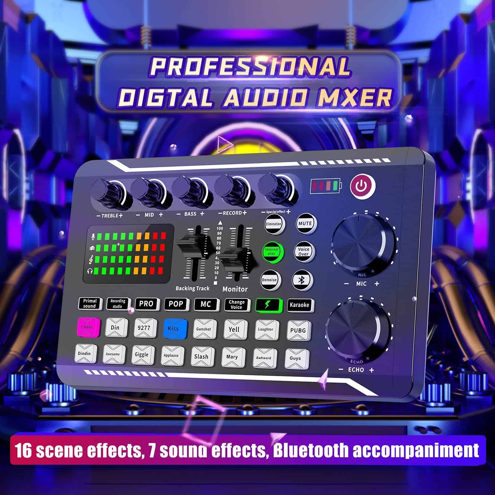 Mezclador de Audio Profesional, Tarjeta de Sonido SINWE y - Imagen 3
