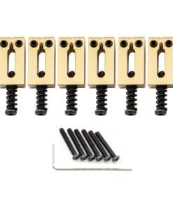 Musiclily Ultra 10.5mm Modern Brass Bridge Saddles para