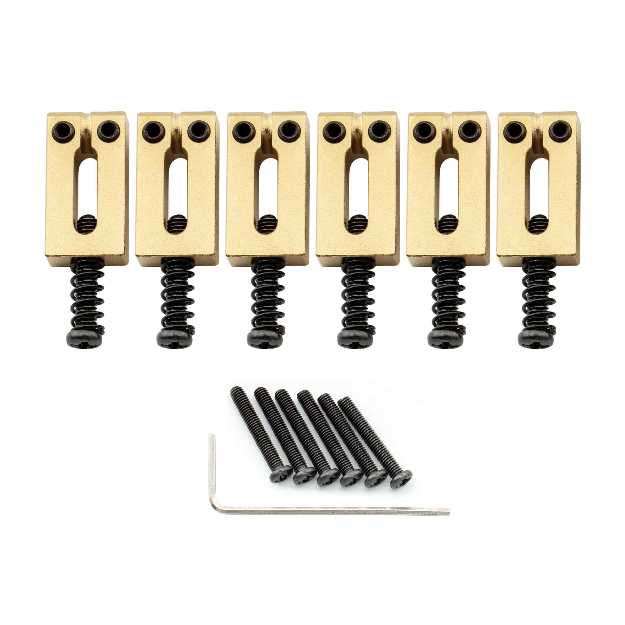 Musiclily Ultra 10.5mm Modern Brass Bridge Saddles para