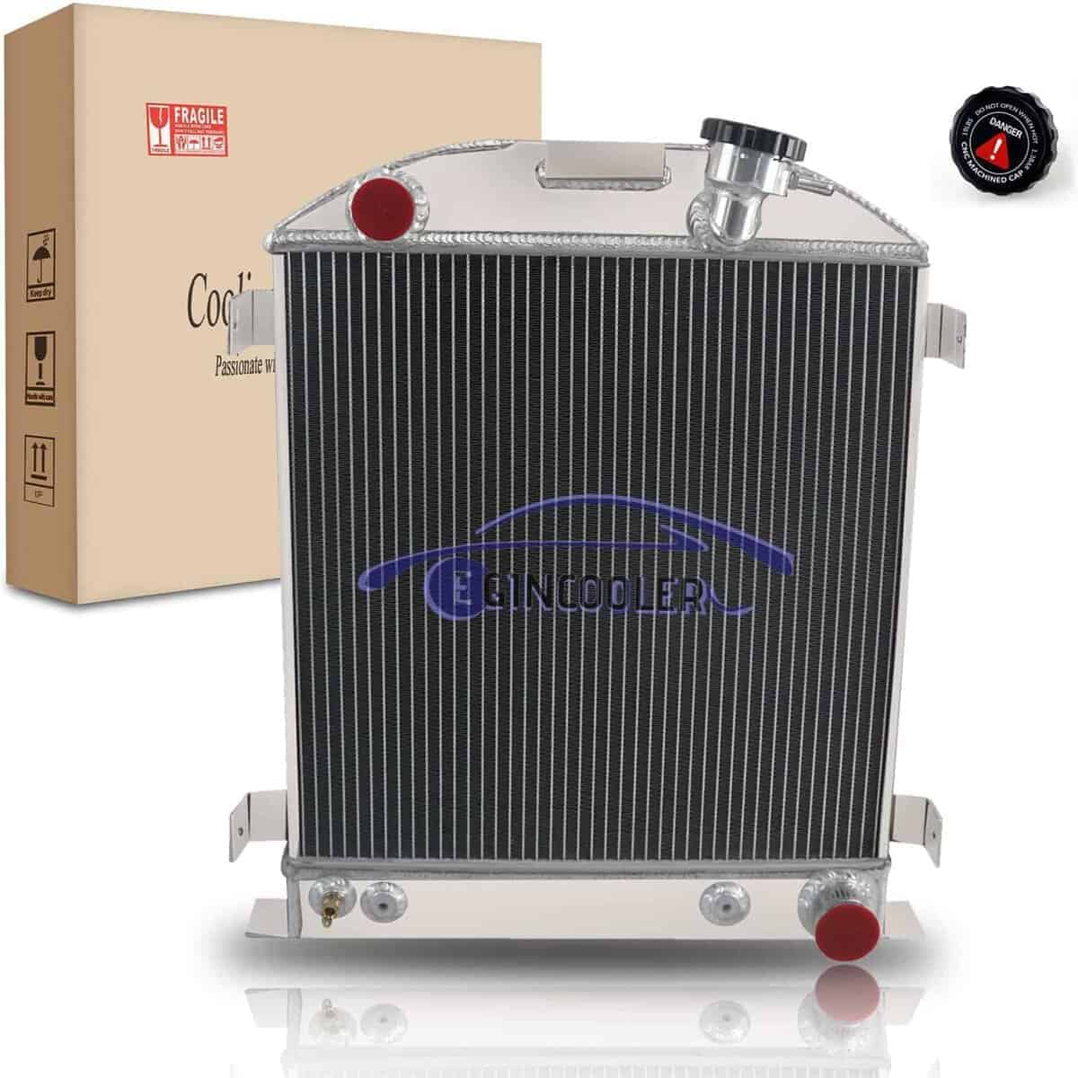 Radiador de aluminio de 4 filas HonorPower para Ford Model