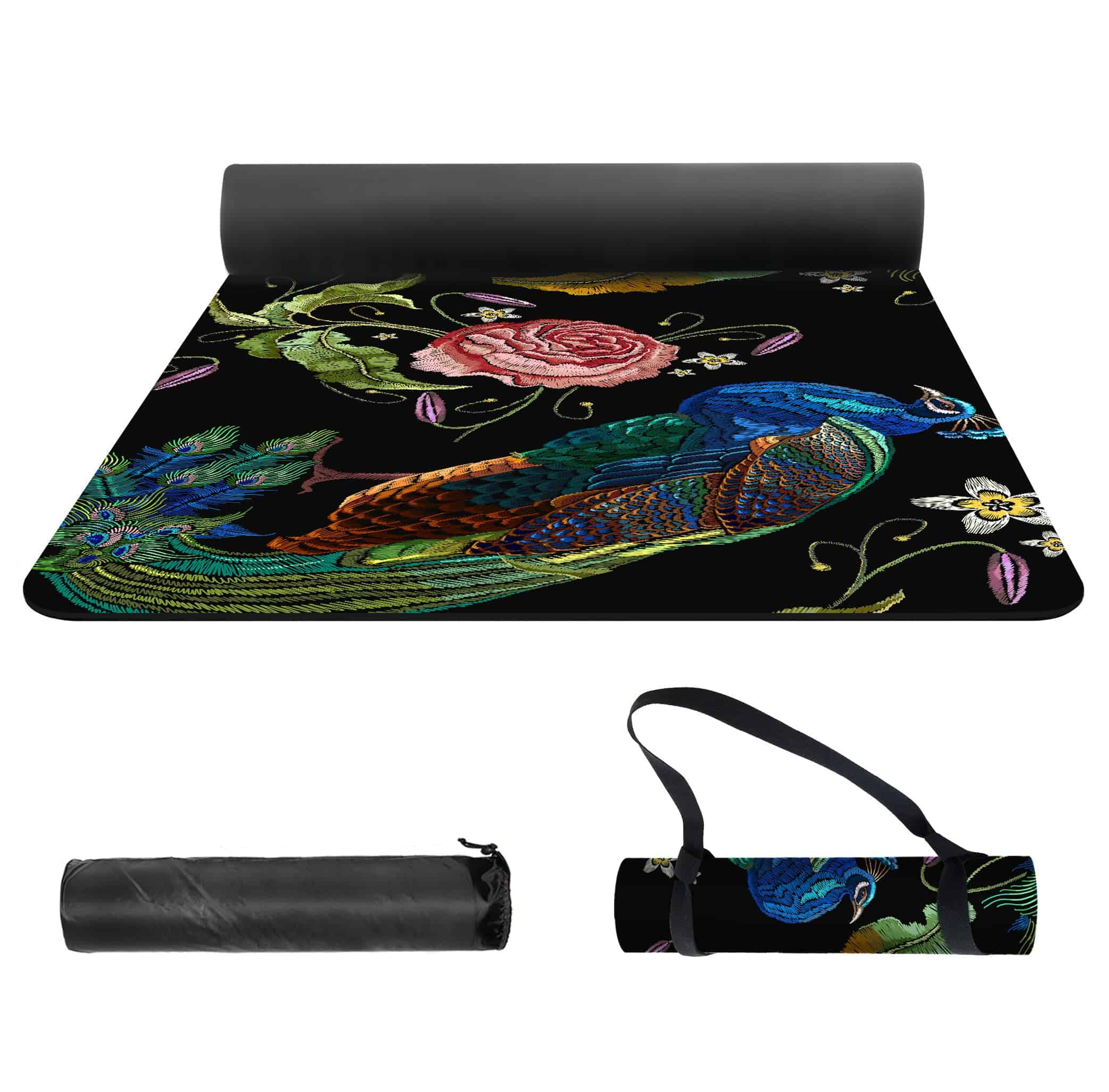 Tapete de Yoga Estampado Extra Grueso TPE -Peacock - Imagen 3