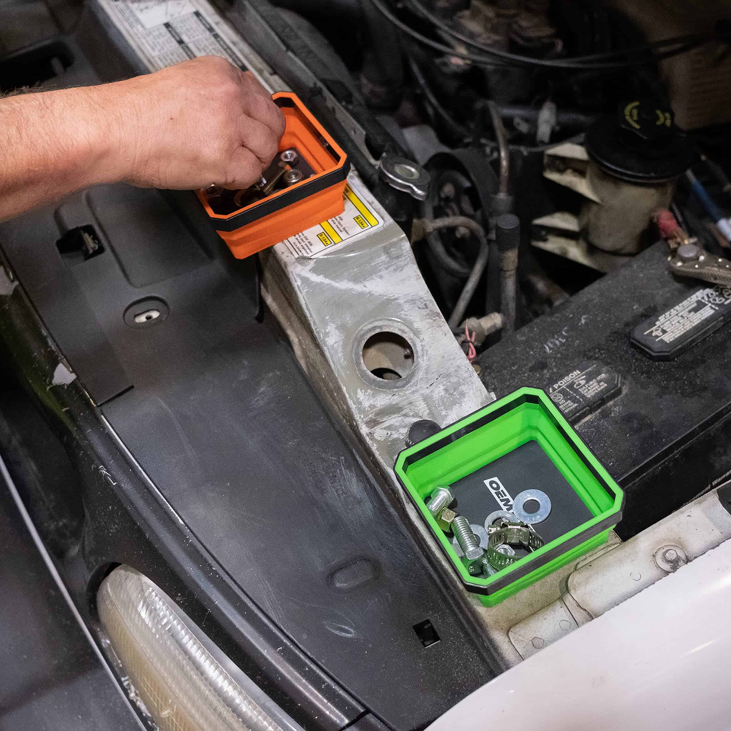 Conjunto de bandejas magnéticas plegables OEMTOOLS 26052, - Imagen 9