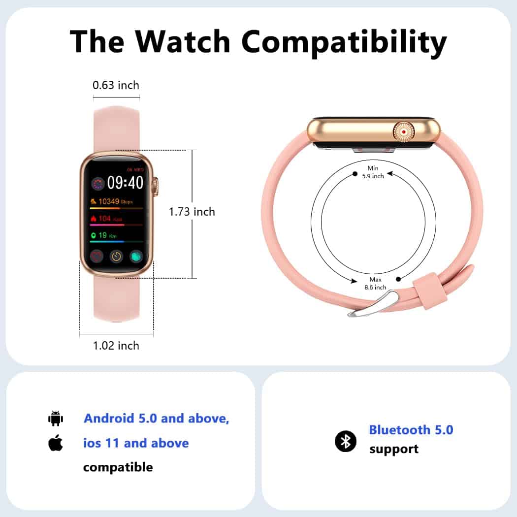 Rastreador de fitness FITVII Slim con oxígeno en sangre, - Imagen 9