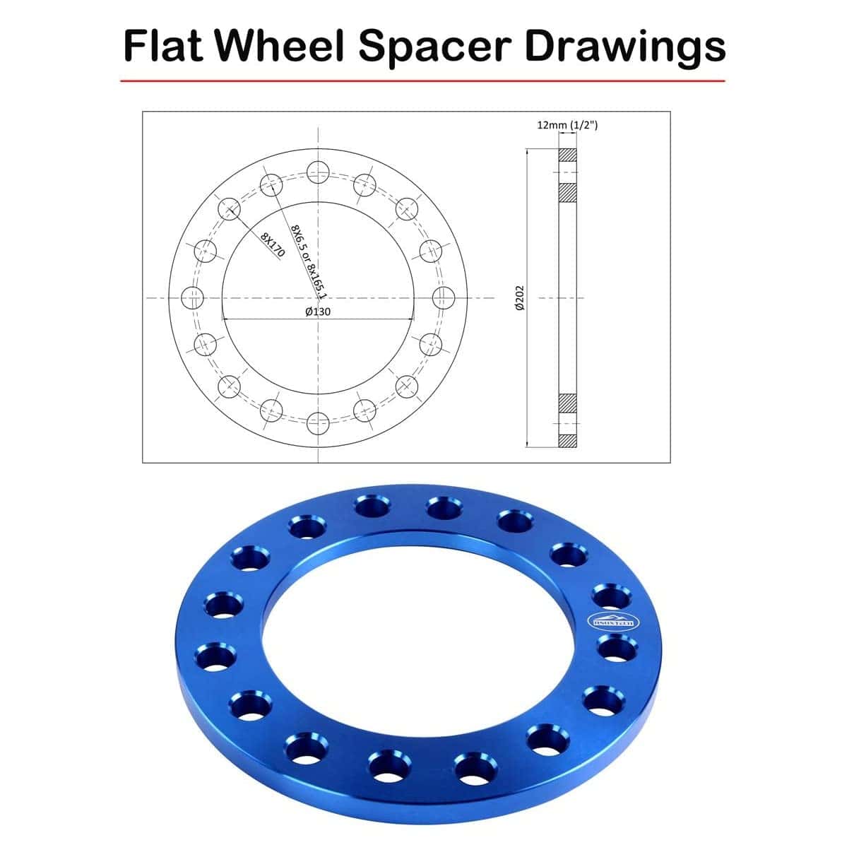RSOXTECH 4 pcs Espaciadores de Rueda Forjados 1/2"(12mm) - Imagen 4