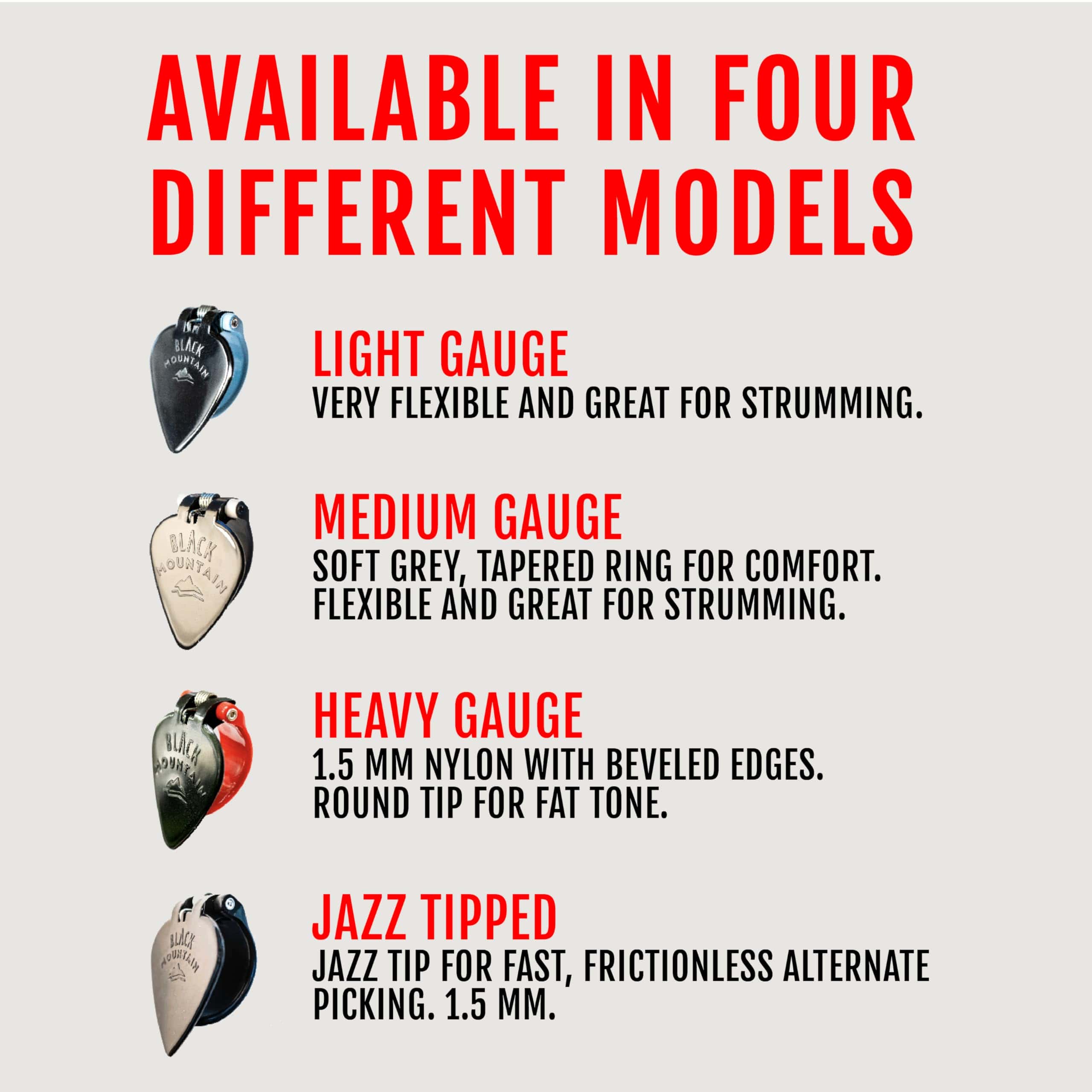 Black Mountain Thumb Picks - Paquete Variado para Guitarra - Imagen 6