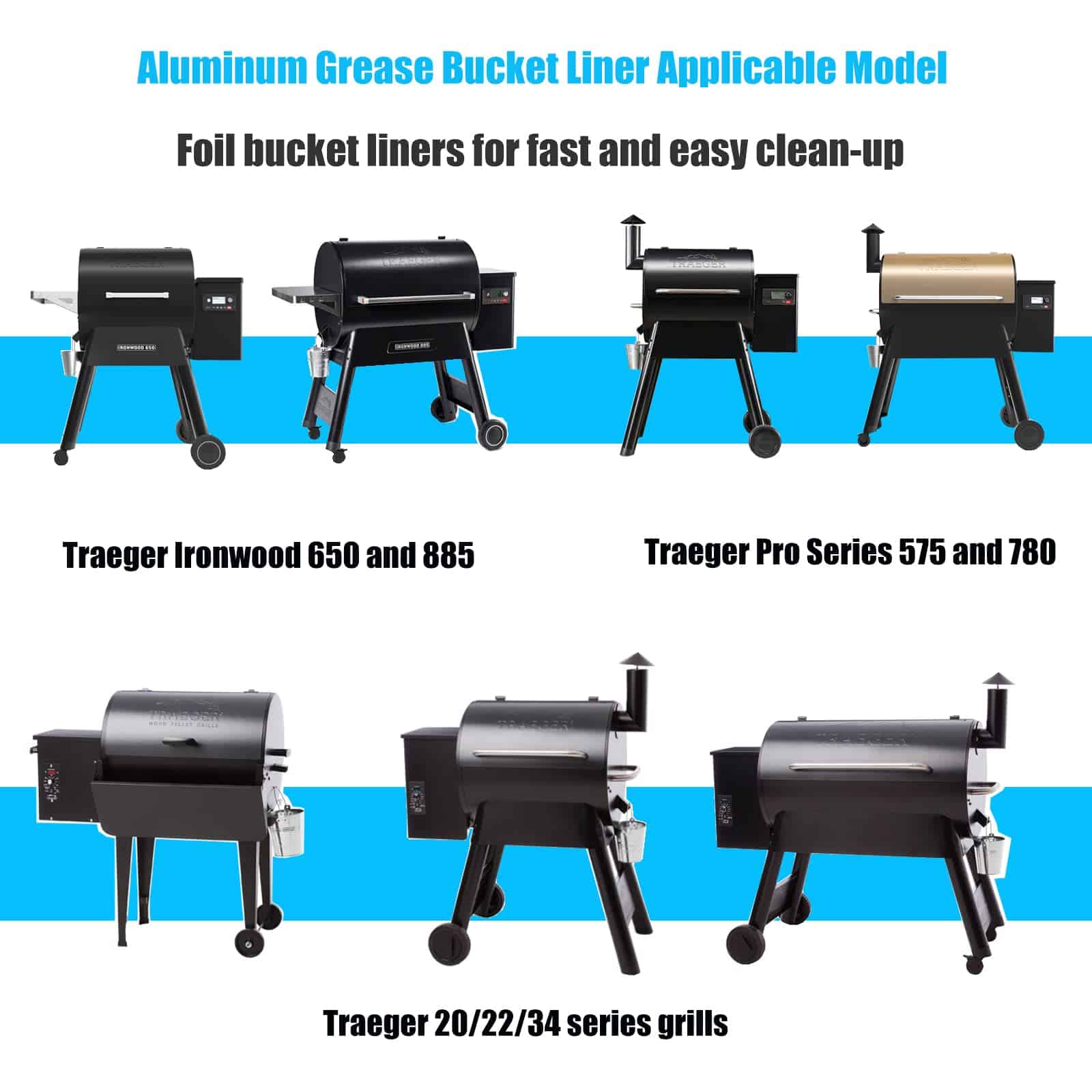 40 Paquete de Forros de Cubo de Grasa para Traeger Pro - Imagen 7