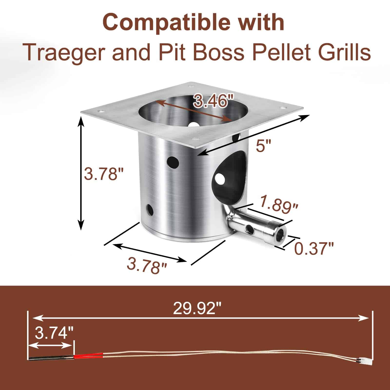 Kit de Quemador de Fuego SUS304 y Encendedor de Varilla - Imagen 3