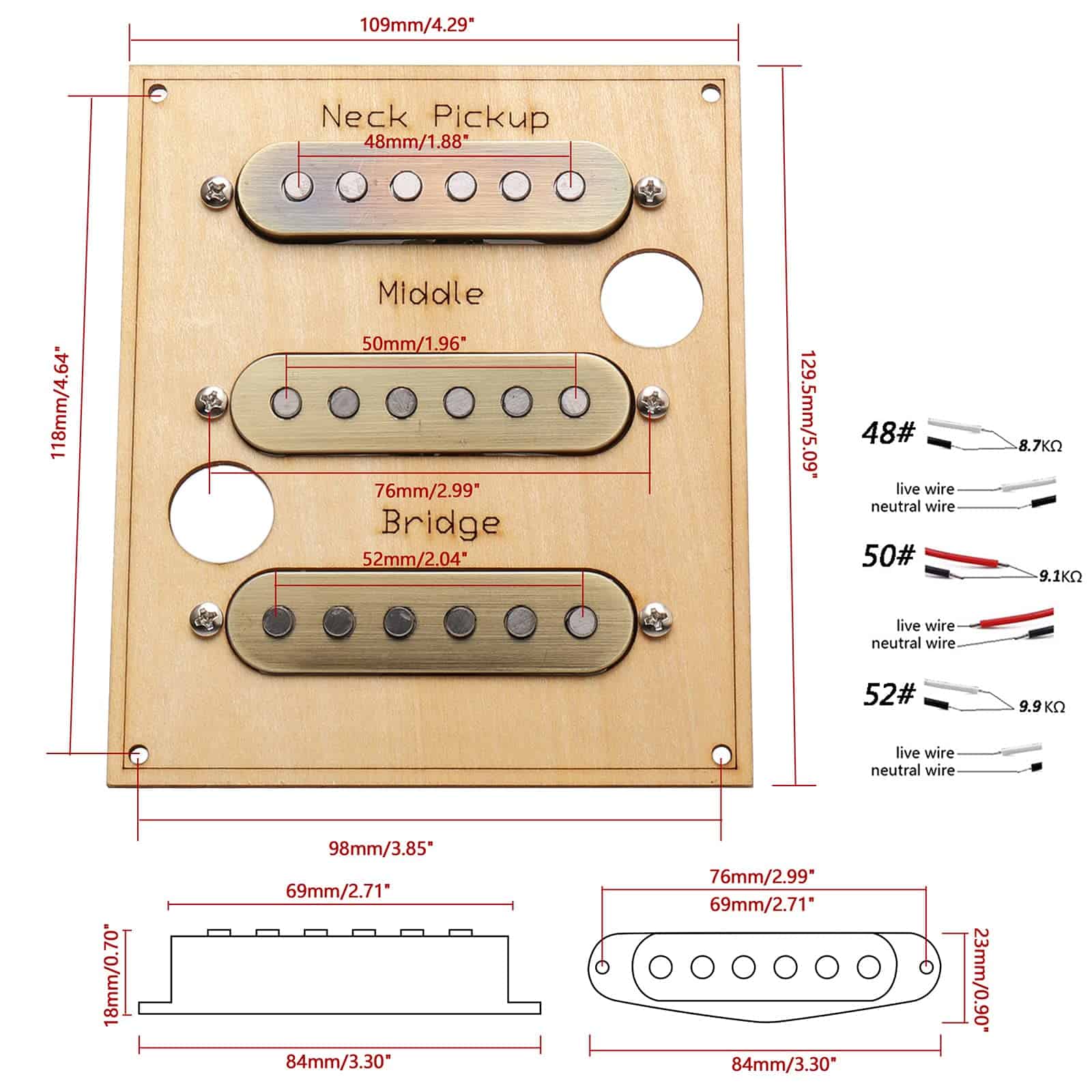 Set de pastillas individuales para guitarra Unxuey - Imagen 4