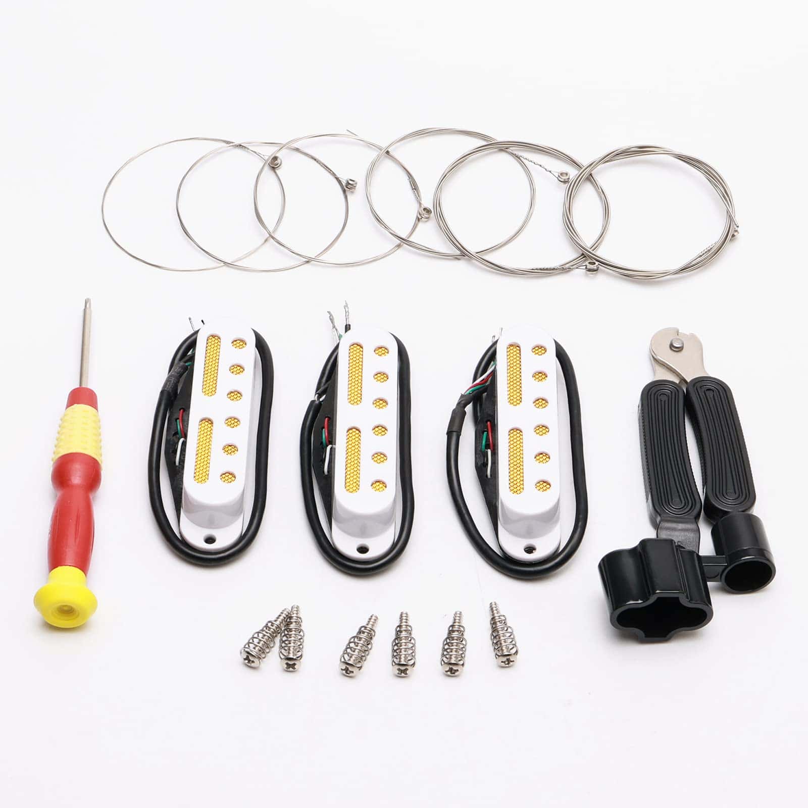 Conjunto de 3 pastillas de guitarra de bobina -Blanco - Imagen 5