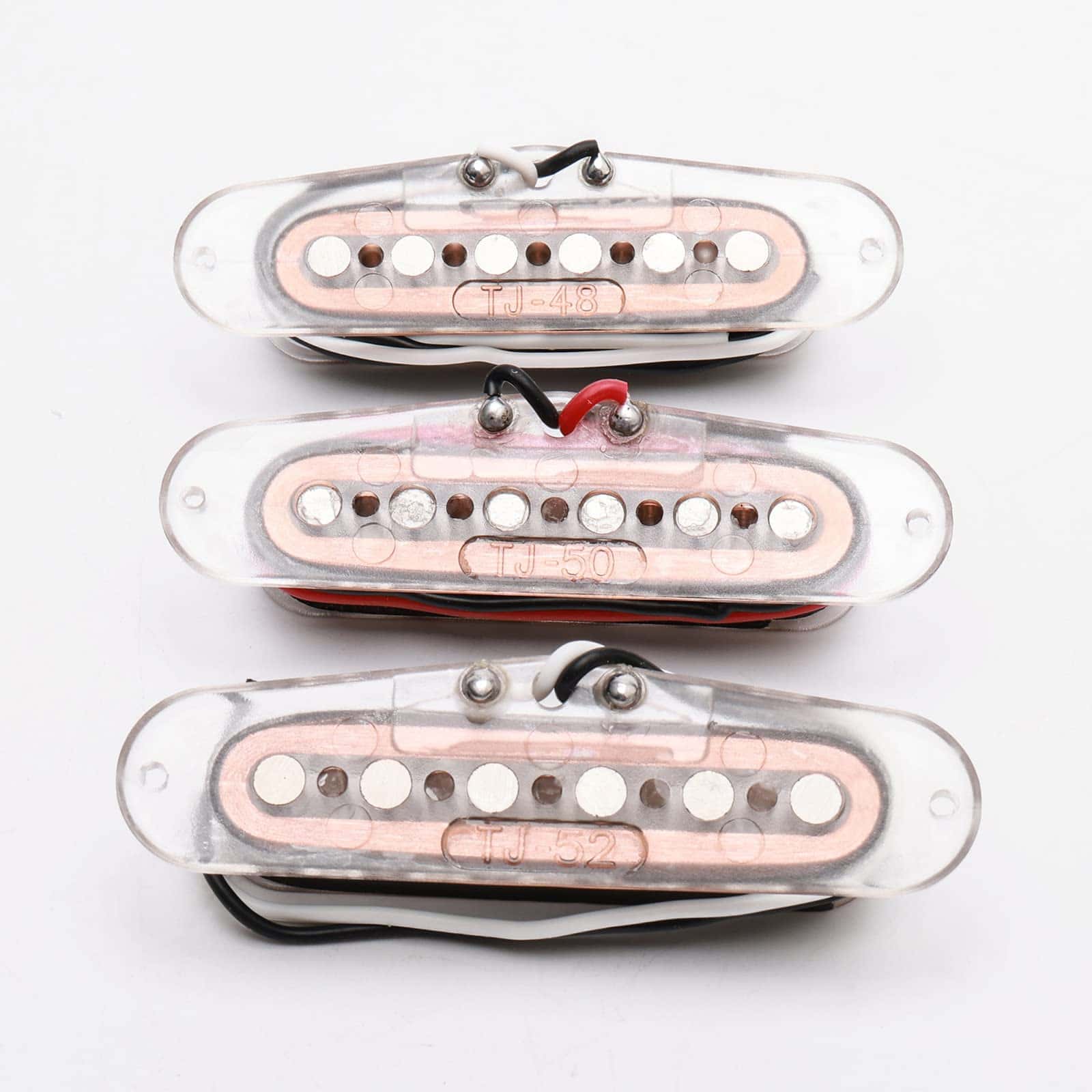 Unxuey 3pcs Guitar Single Coil Pickup Set 48/50/52mm Neck - Imagen 7