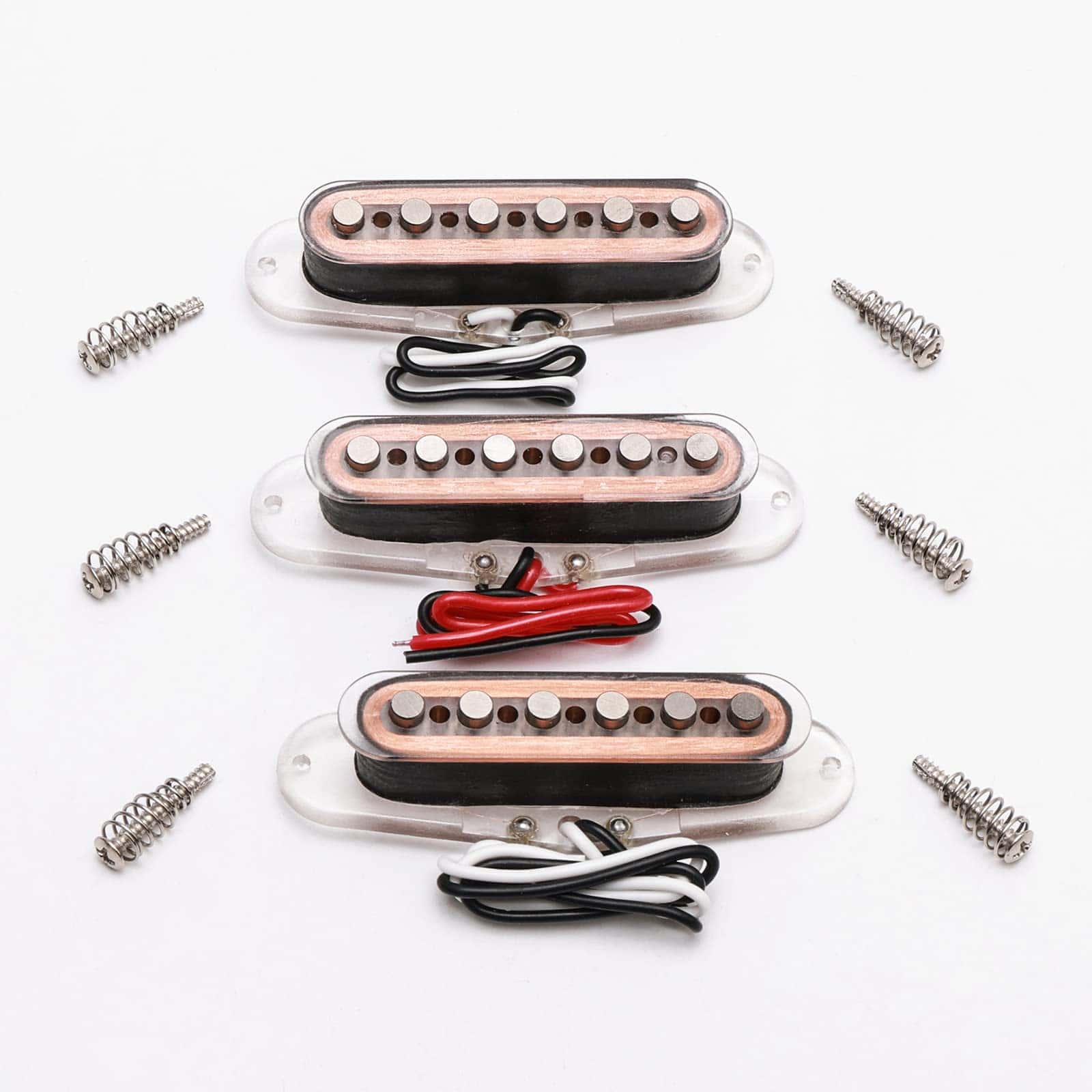Unxuey 3pcs Guitar Single Coil Pickup Set 48/50/52mm Neck - Imagen 5