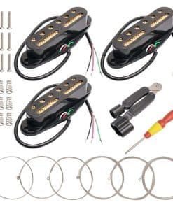 Conjunto de 3 pastillas de guitarra de bobina -Negro