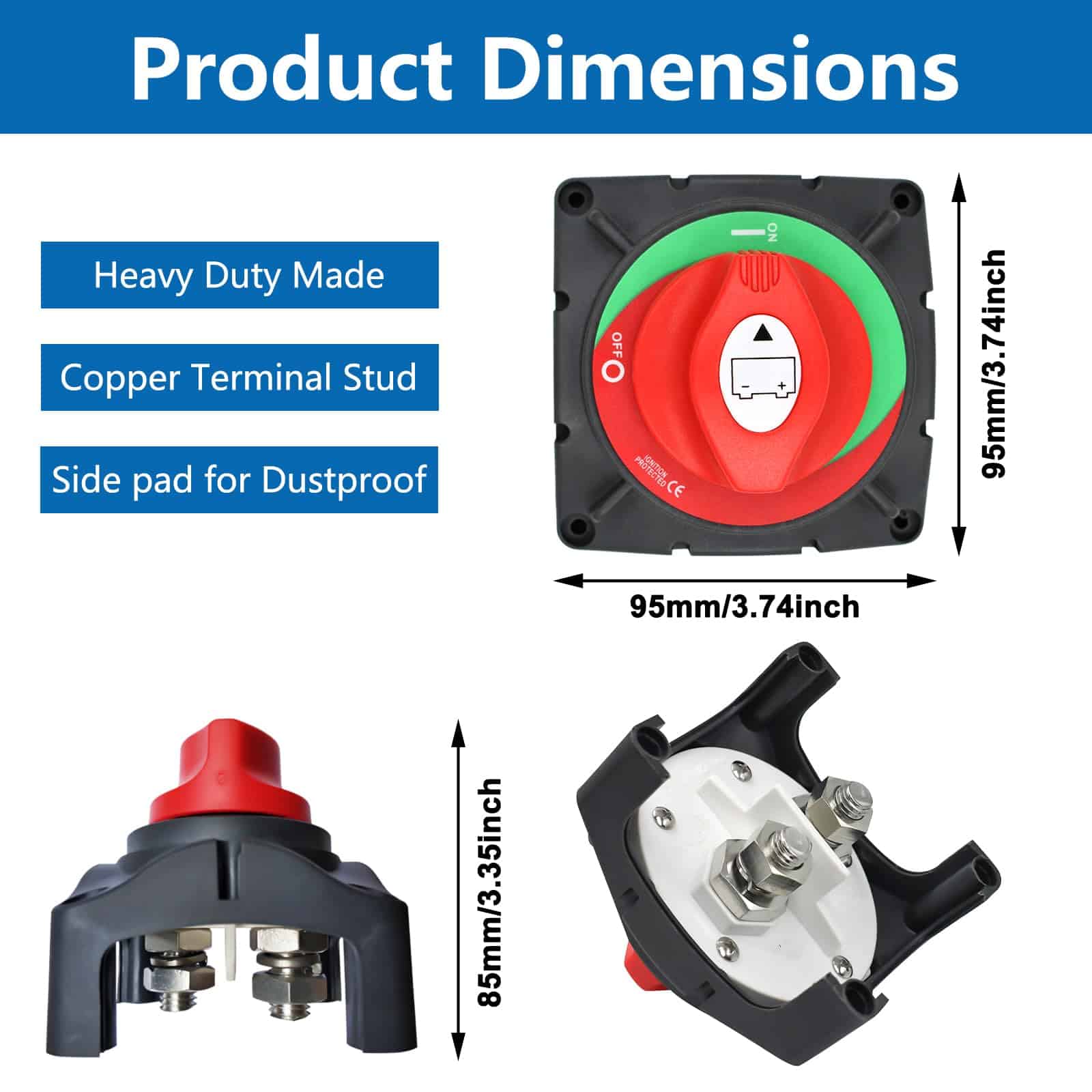 Interruptor de batería de alta corriente Trisinger 600A, - Imagen 5