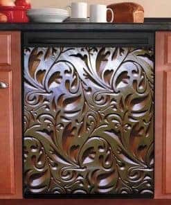 Imán de lavavajillas decorativo con patrón de flores para