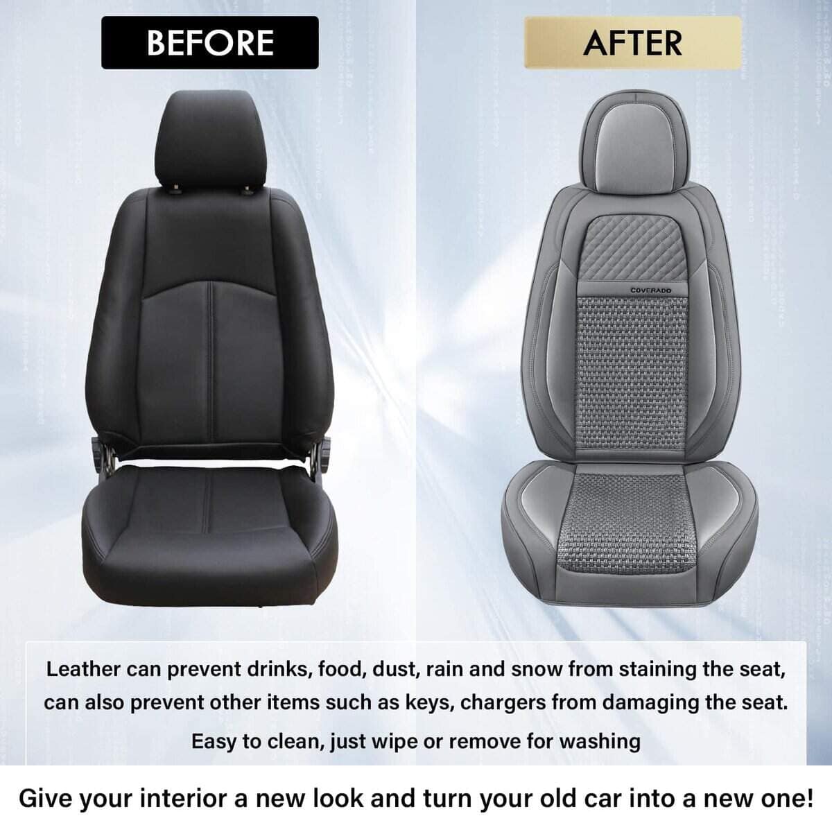 Cubre Asientos de Coche Completo Coverado, Fundas de Cuero - Imagen 10