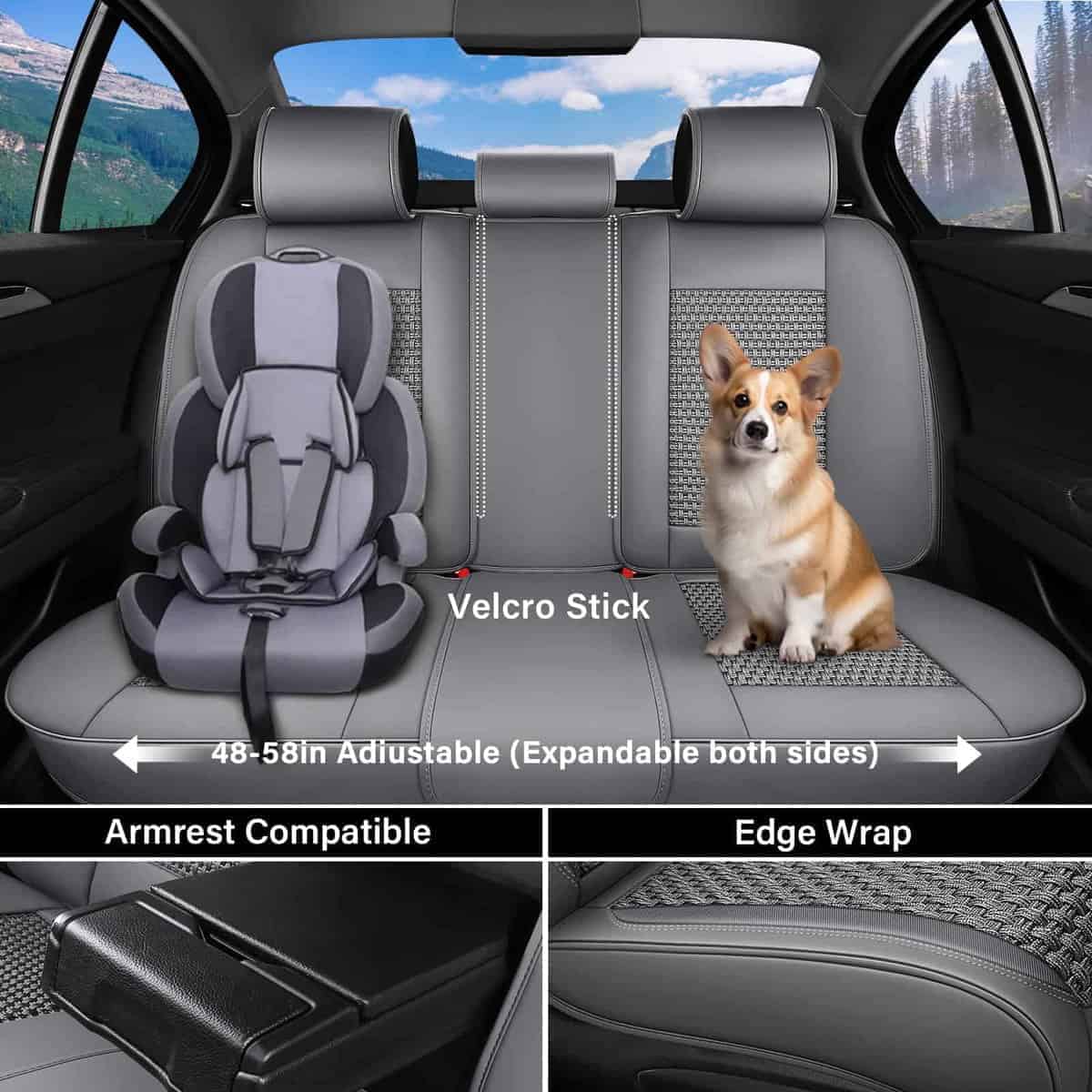 Cubre Asientos de Coche Completo Coverado, Fundas de Cuero - Imagen 6