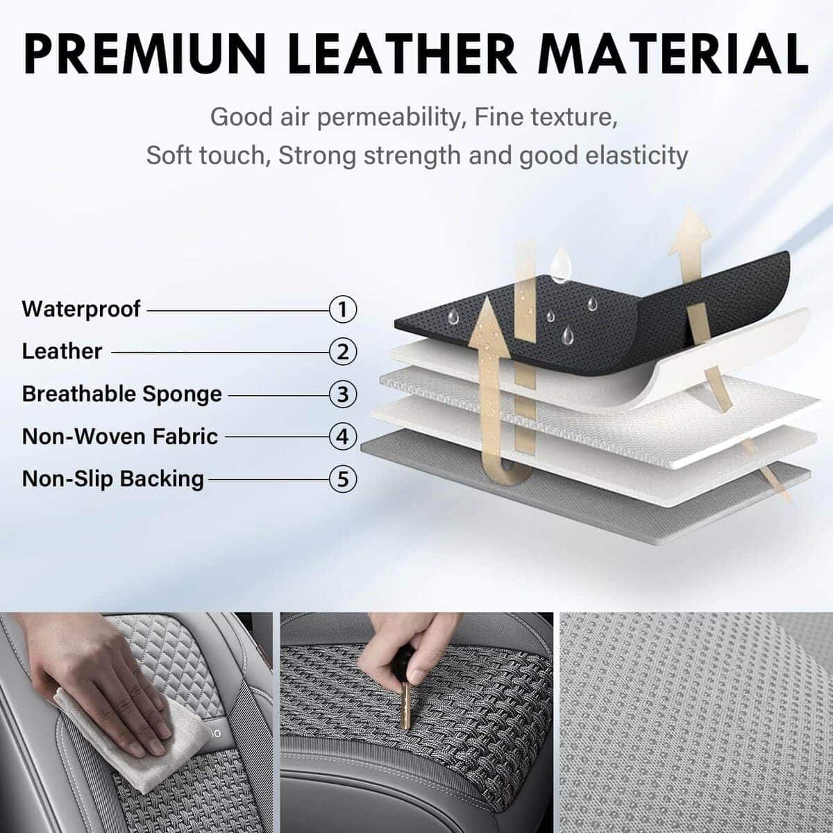 Cubre Asientos de Coche Completo Coverado, Fundas de Cuero - Imagen 7