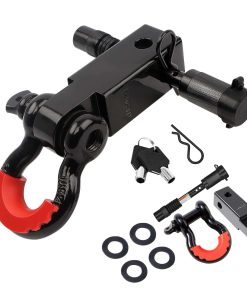 METOWARE Shackle Hitch Receiver 2" with 3/4" D Ring Shackle