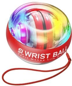 JIN BD Wrist Trainer Ball Auto-Start Wrist -Red con luz LED