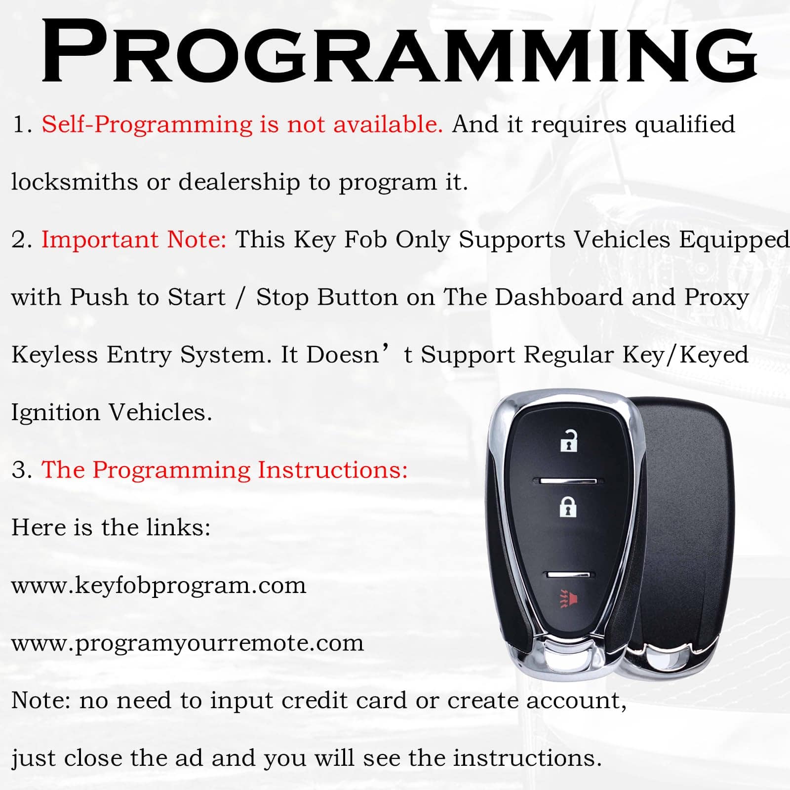 Llavero de Repuesto SUPALAND para Chevy Equinox 2018-2021 - Imagen 5