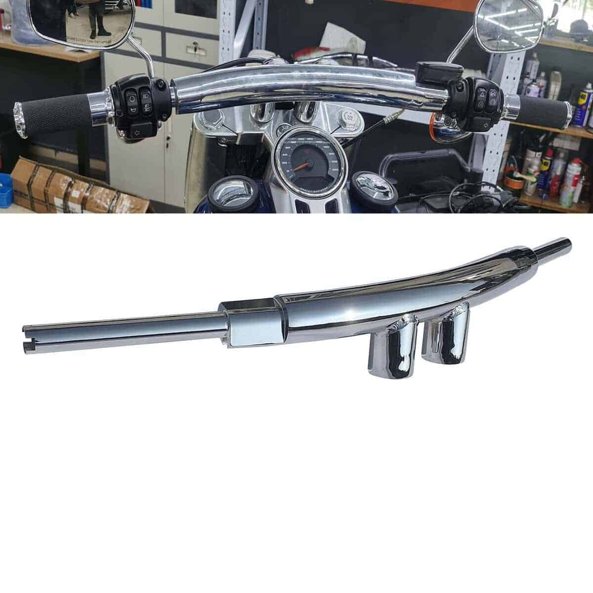 Manillar en T de 4" de Altura y 2" de Diámetro para Harley