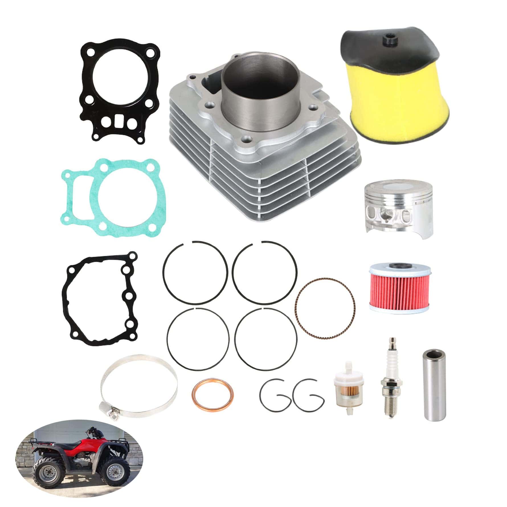 Juego de Anillos de Pistón y Junta de Cilindro de Repuesto