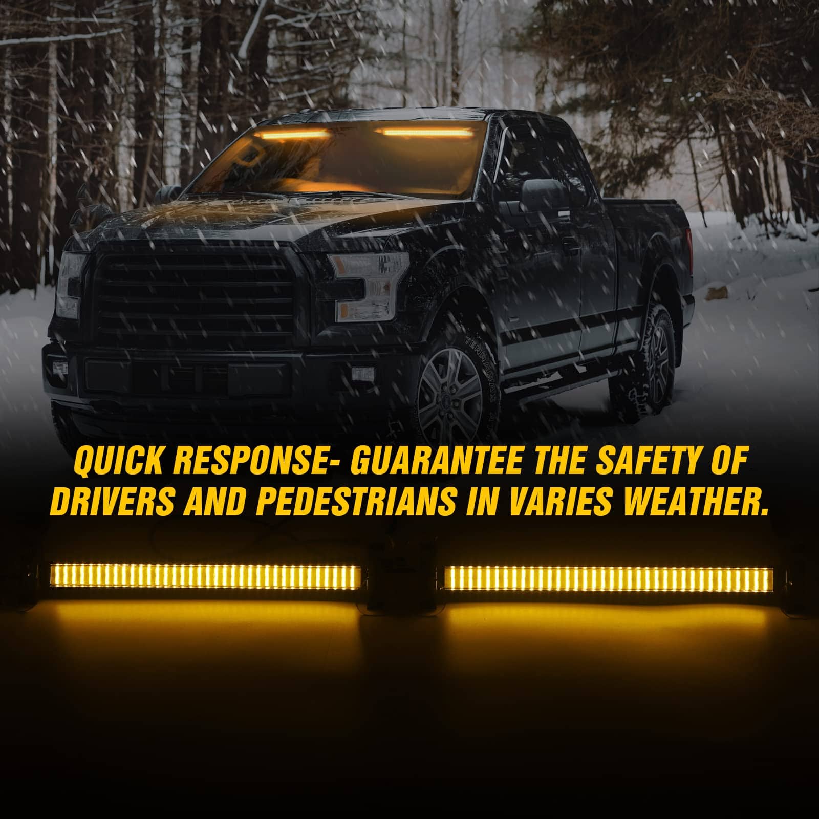 XRIDONSEN Barra de luces de emergencia estroboscópicas con - Imagen 4