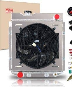 Radiador de aluminio de 3 filas HonorPower + 1 x 14"