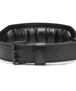 Cinturón de levantamiento de pesas de cuero -Negro