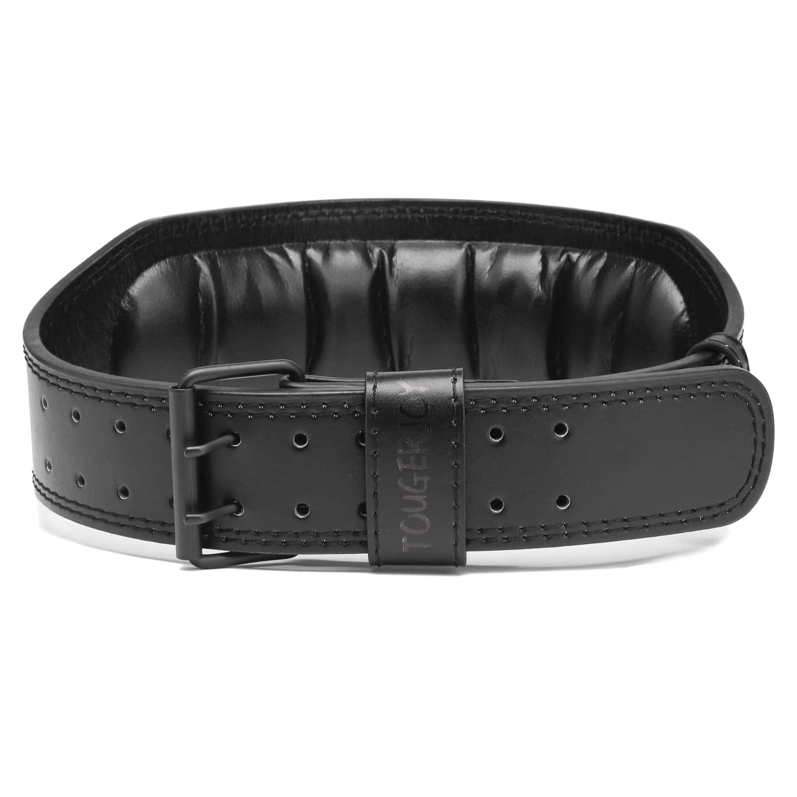 Cinturón de levantamiento de pesas de cuero -Negro