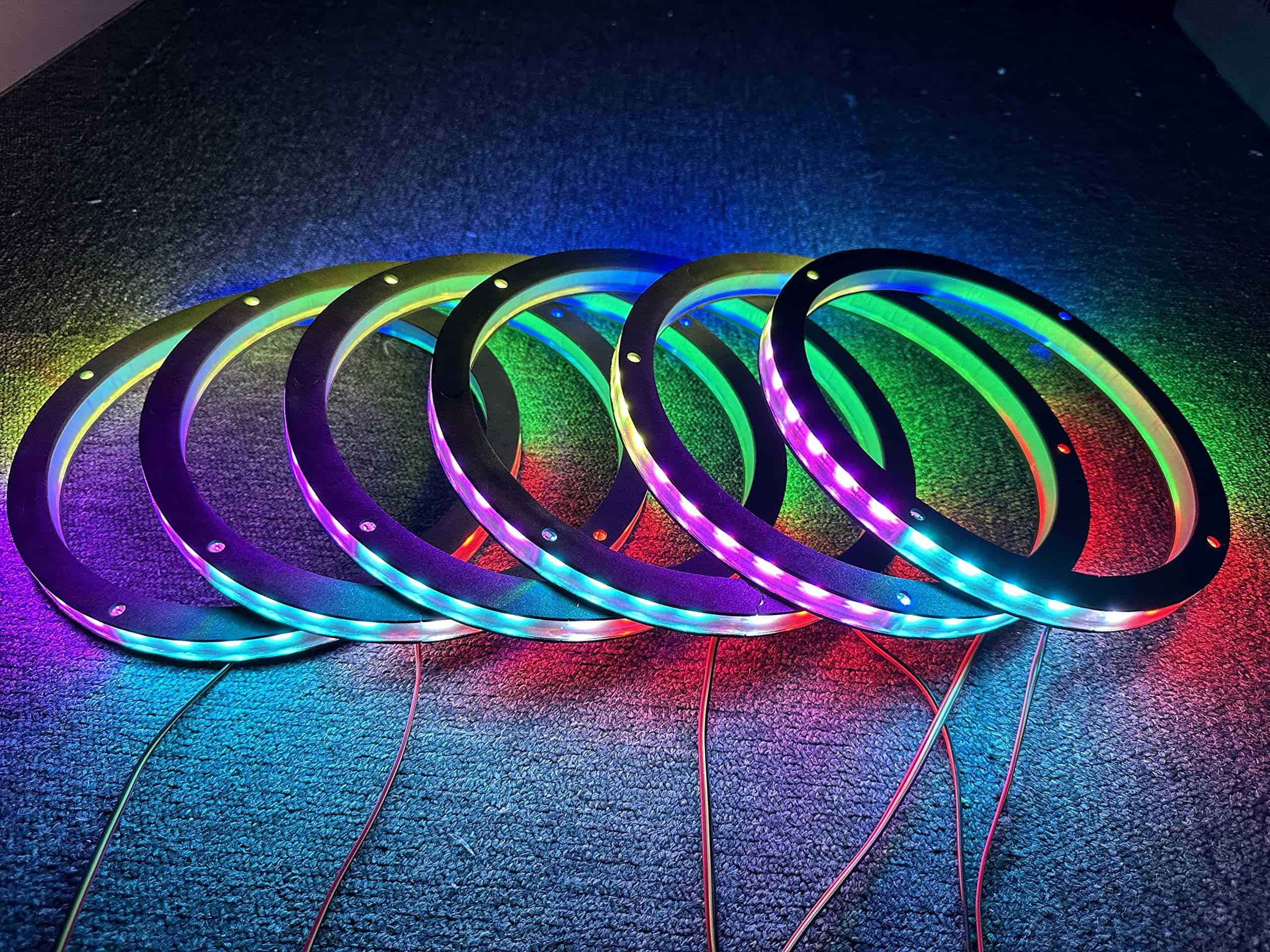 6PCS 8" Juego de Luces LED Decorativas de Altavoz de Coche - Imagen 3