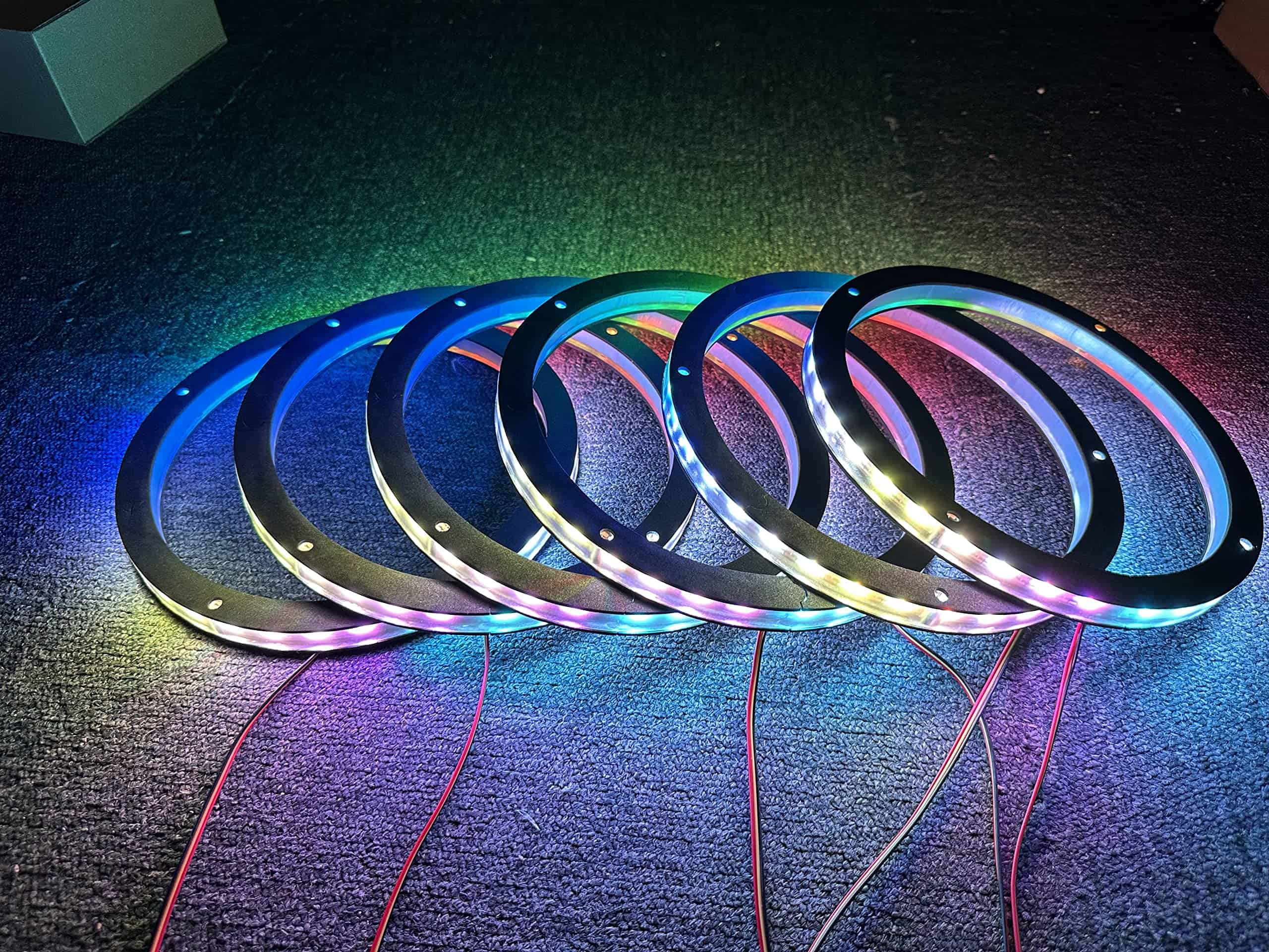 6PCS 8" Juego de Luces LED Decorativas de Altavoz de Coche - Imagen 4