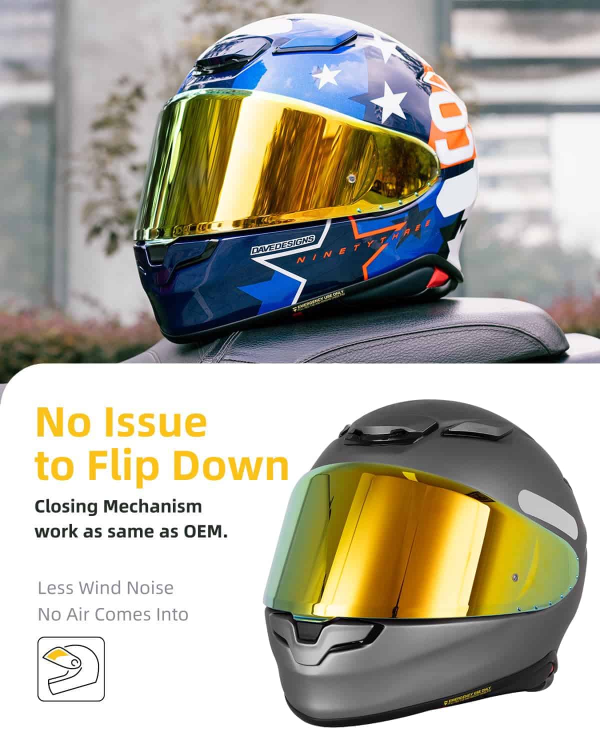 Soman RF-1400 Visera de Reemplazo de Escudo, CWR-F2 Visor - Imagen 4