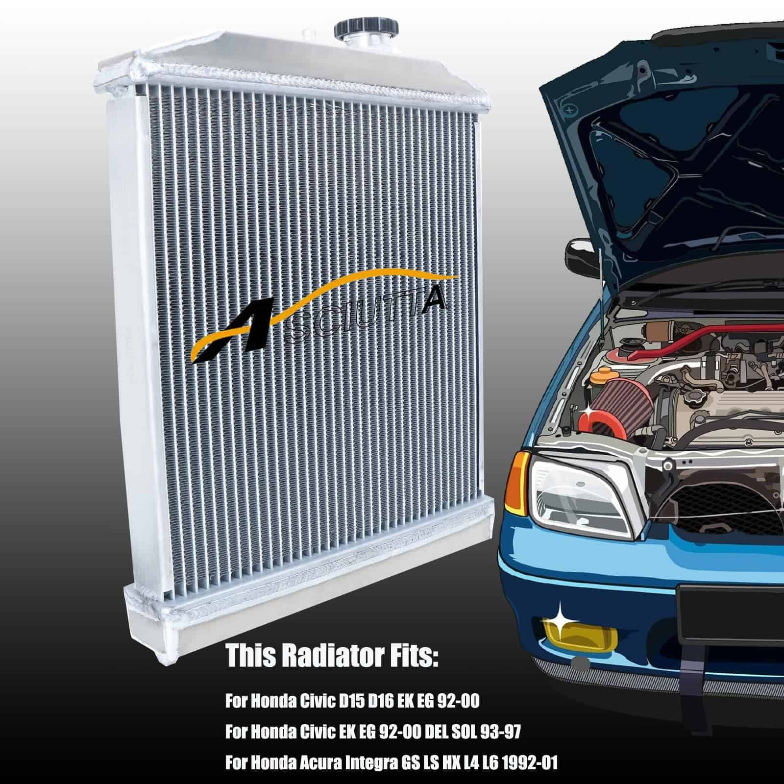 Radiador de Cuatro Filas de Núcleo para Honda Civic EJ EK - Imagen 4