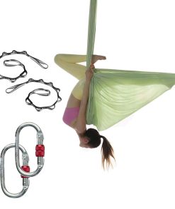 Hamacas de Yoga Aéreo de Seda Activa 5.5 Yardas Tela de