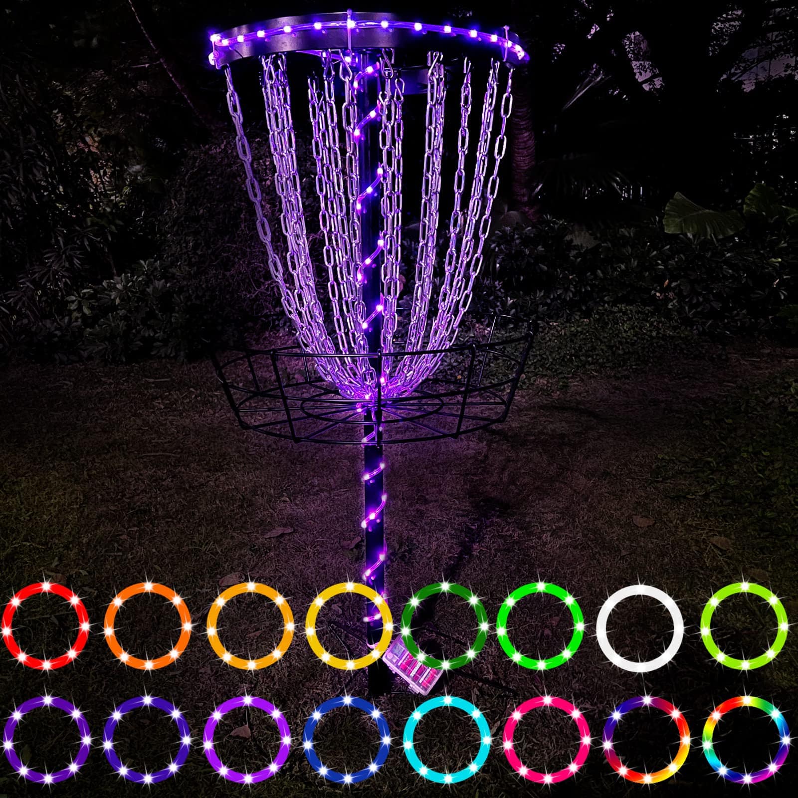 Waybelive Luces de Disc Golf LED, Luz de Borde de Disc Golf