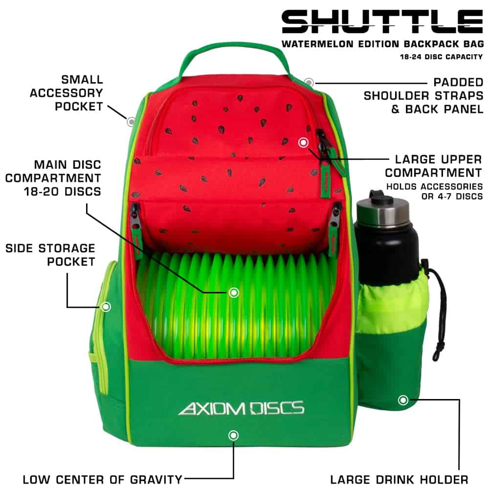 Mochila de Disc Golf Axiom Discs Shuttle (Edición Sandía) - Imagen 3