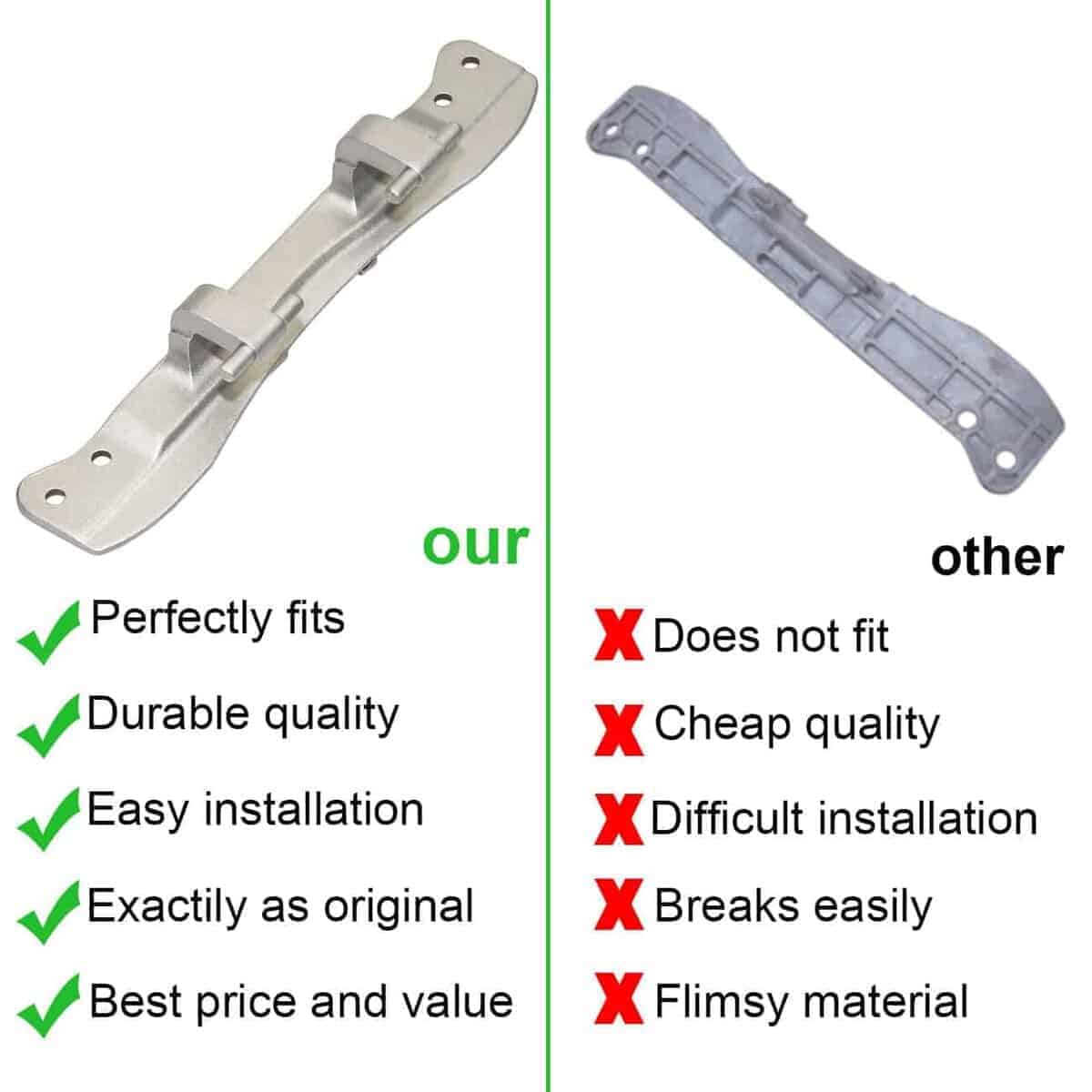 Charnela de lavadora W10208415 para Whirlpool Kenmore - Imagen 4