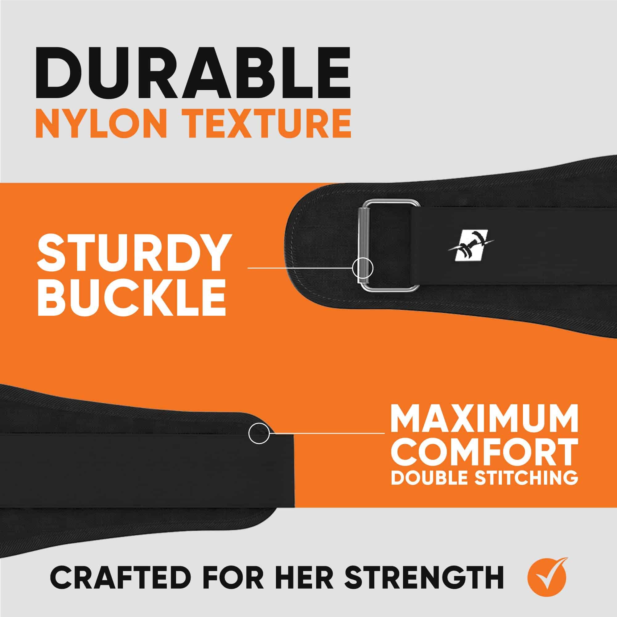 Cinturón de Levantamiento de Pesas para -Negro/Blanco - Imagen 4