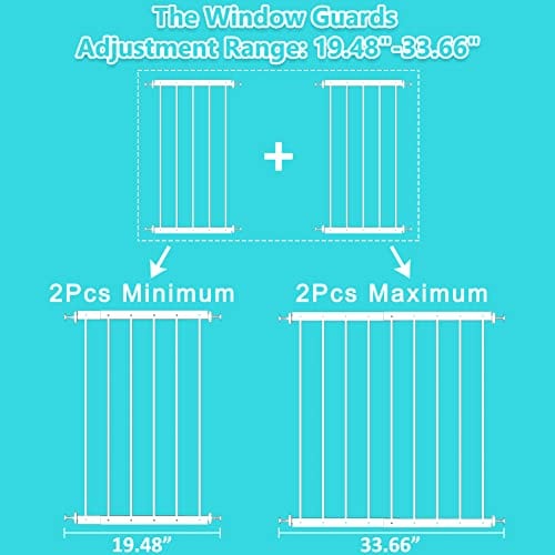 WAOWAO Rejas de Seguridad para Ventanas para Niños Bebés - Imagen 7