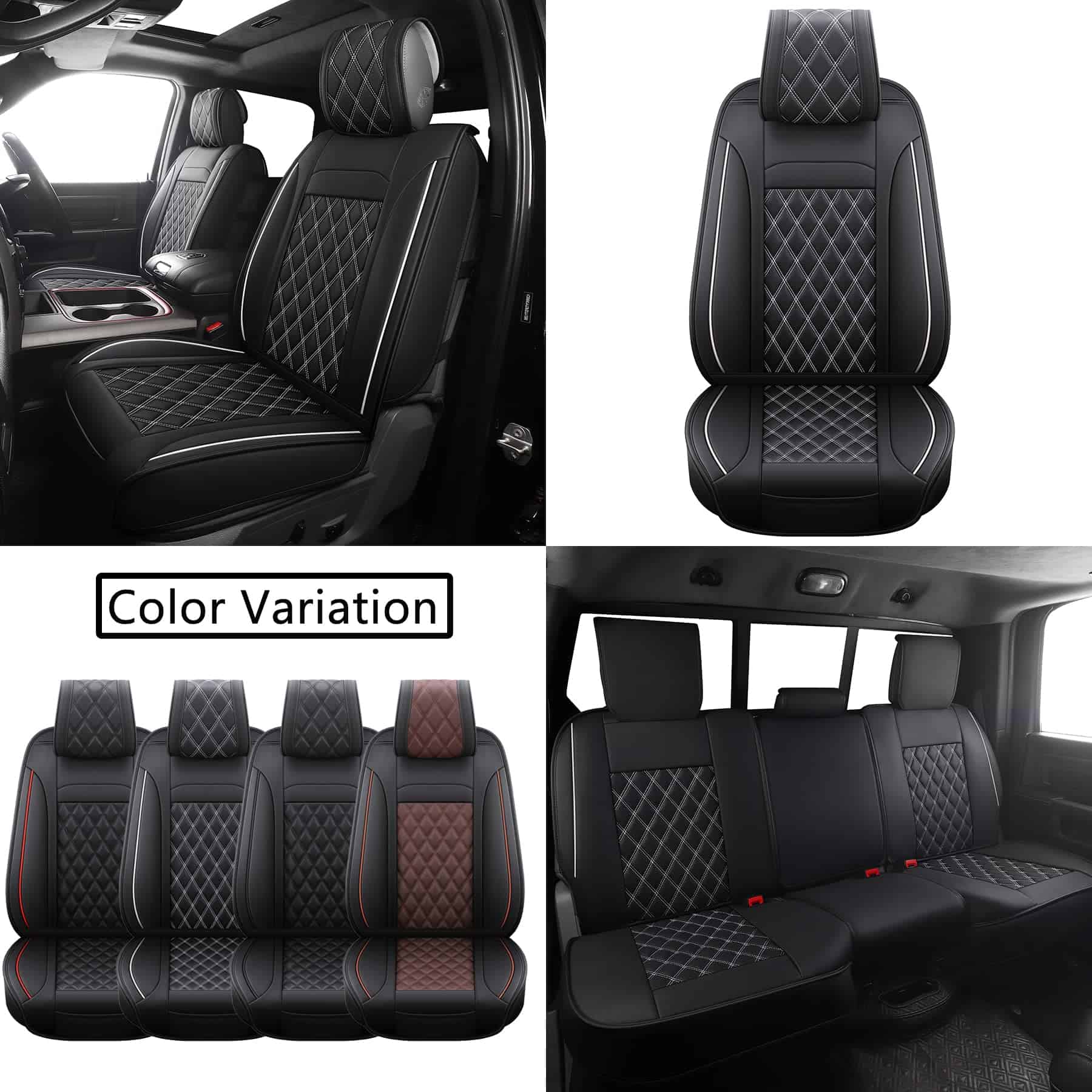 Fundas de asiento para carro JOJOBAY para Dodge Ram, para - Imagen 7