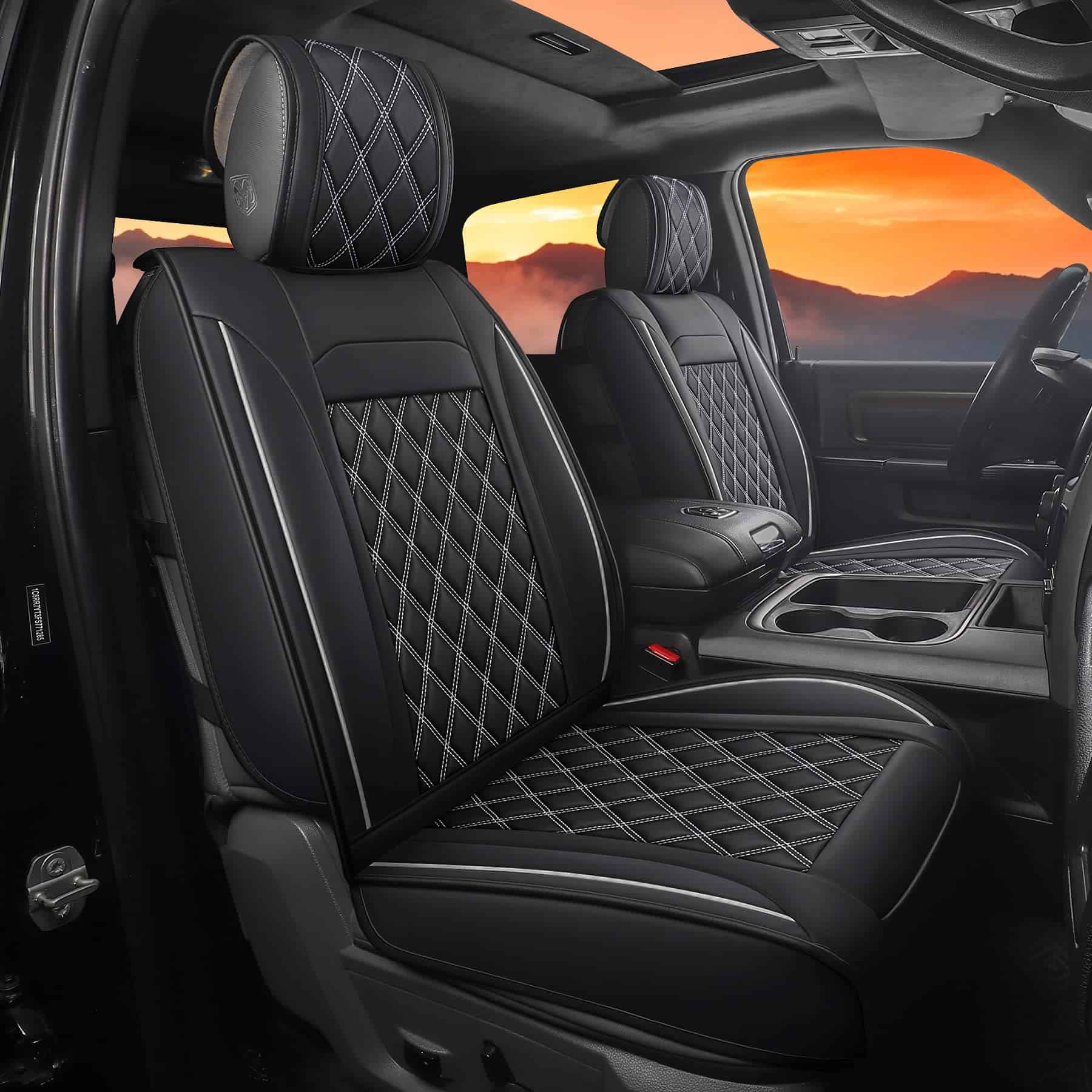 Fundas de asiento para carro JOJOBAY para Dodge Ram, para