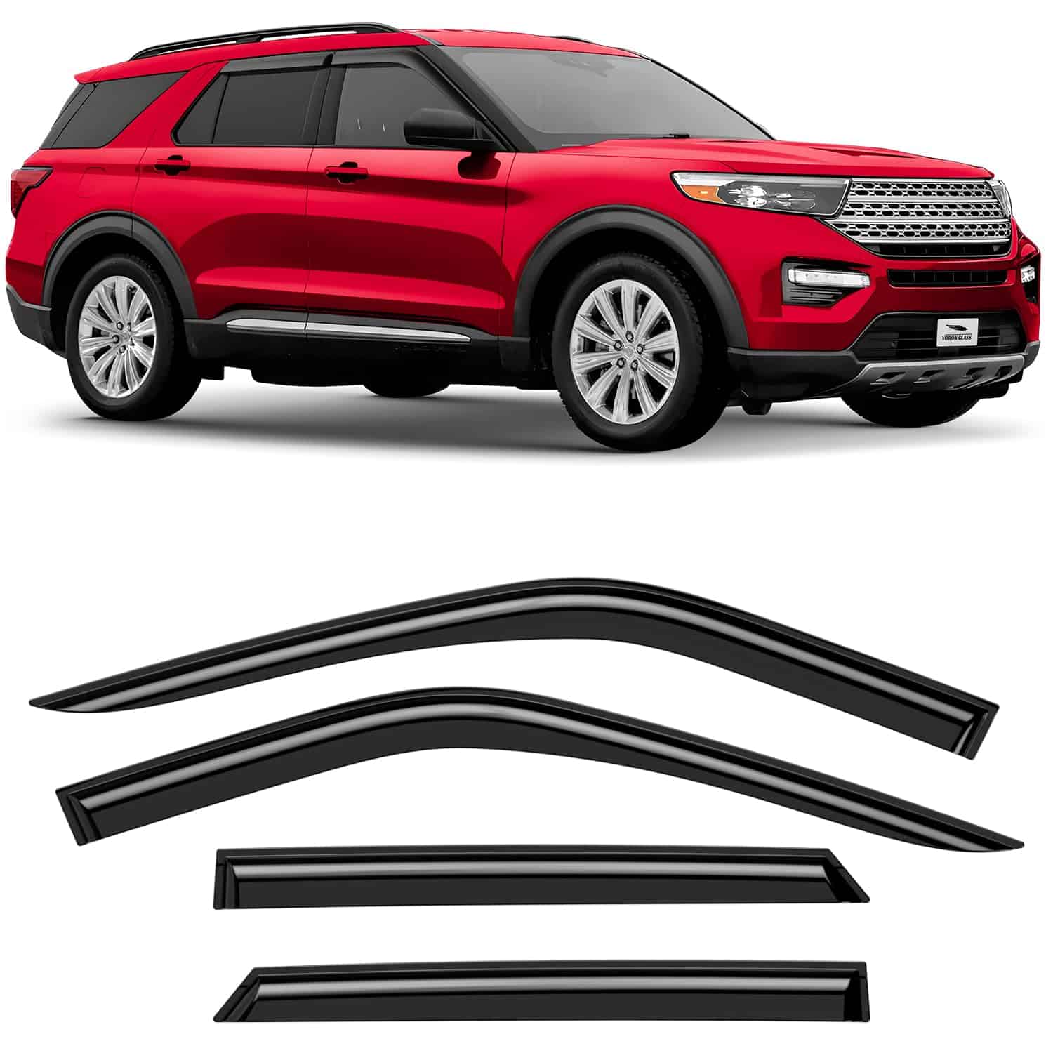 Voron Glass Deflectores de Lluvia -Negro