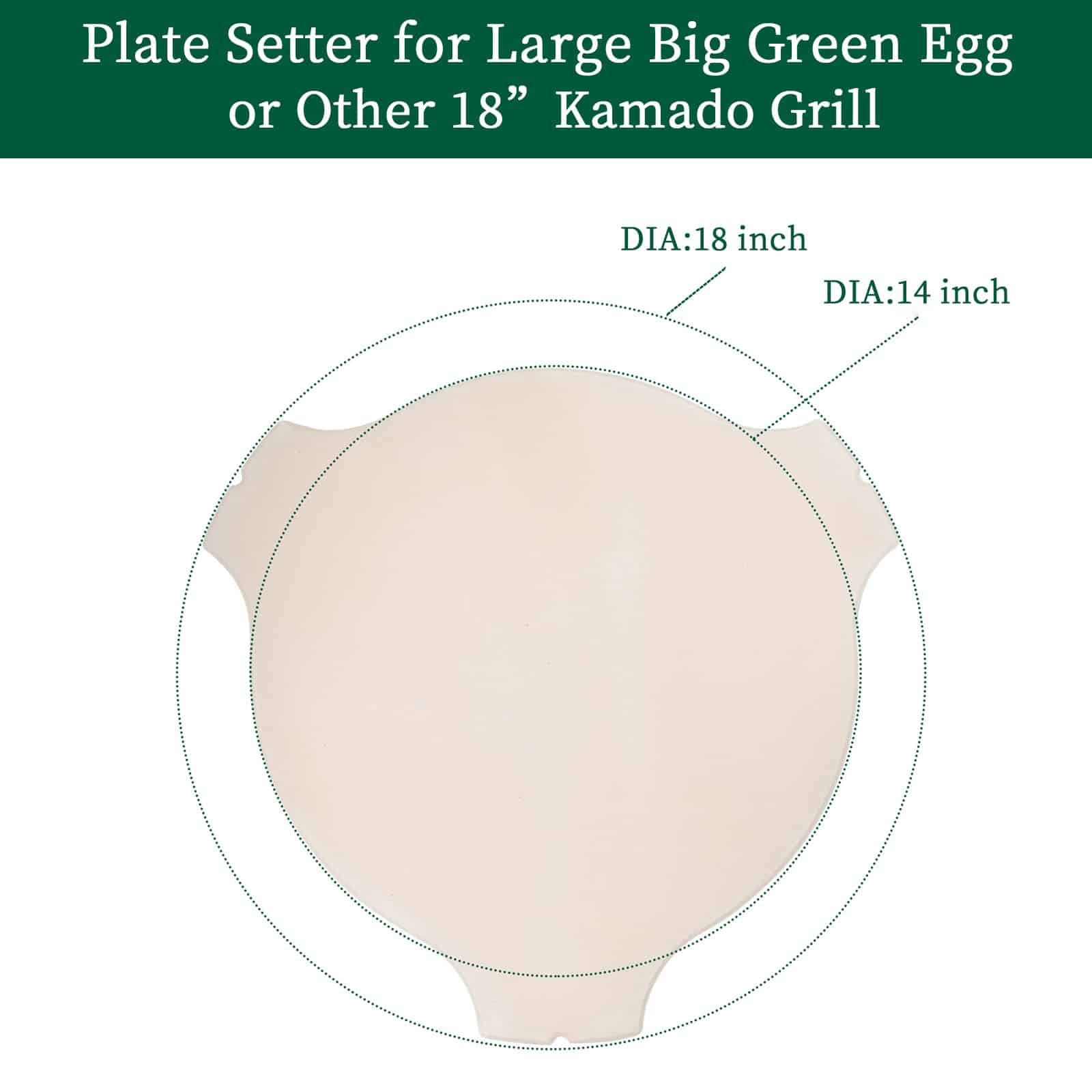 Quantfire Placa de Cerámica para Large Big Green Egg, - Imagen 4