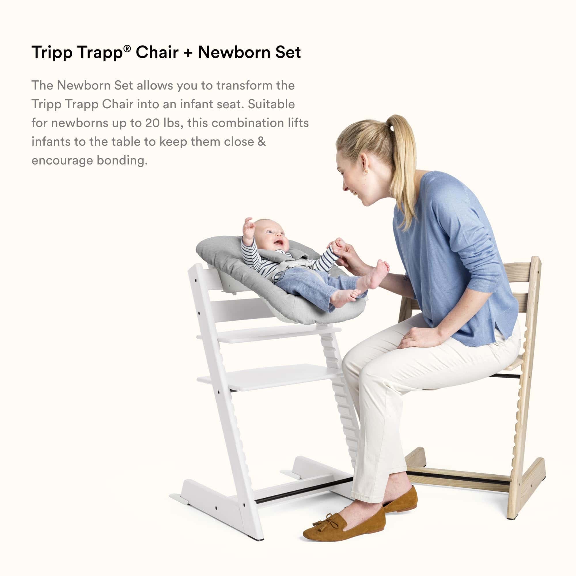 Silla Stokke Tripp Trapp (Blanco) + Conjunto de Recién - Imagen 5