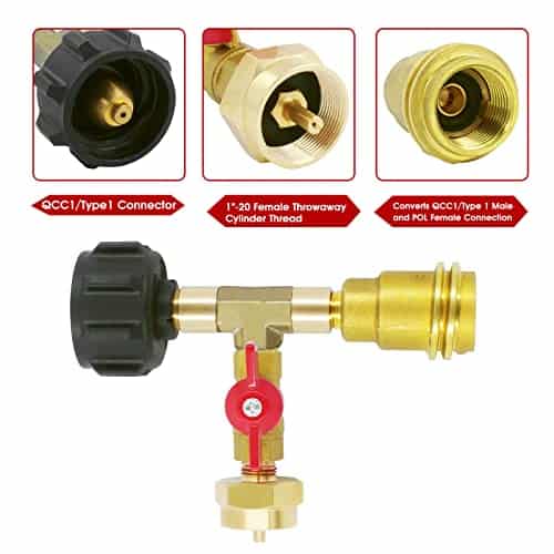 Adaptador de T de Latón de Gas Propano MOFLAME con 3 - Imagen 3