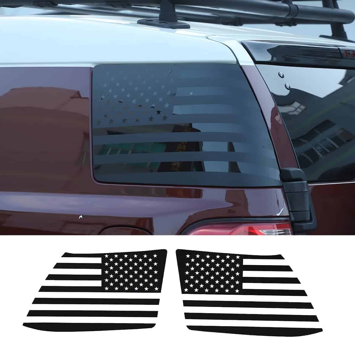 Calcomanía de Bandera Americana para Ventana Lateral