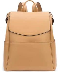 Mochila de cuero para pañales MIA + SOPHIA -Marrón Olivia